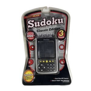 New 2008 Pocket Arcade Sudoku Black Color Classic Edition 4 Levels
